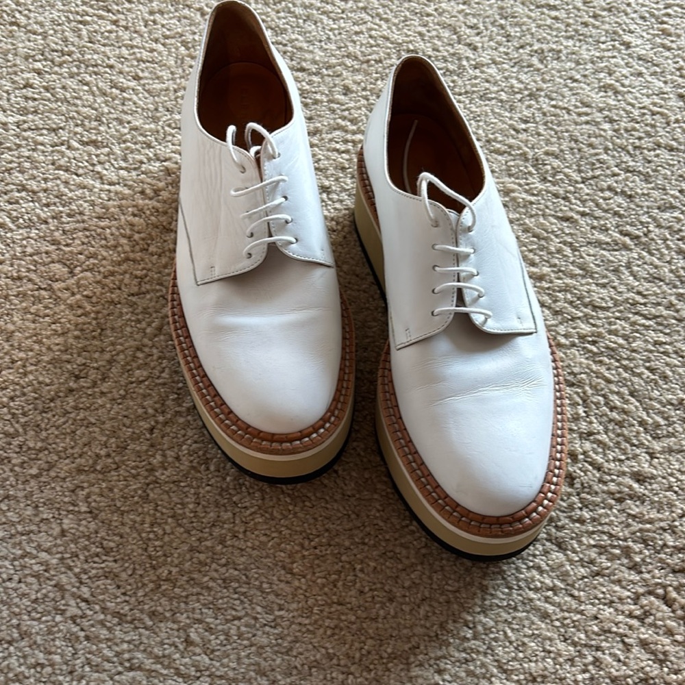 Elegant White Leather Women's Shoes